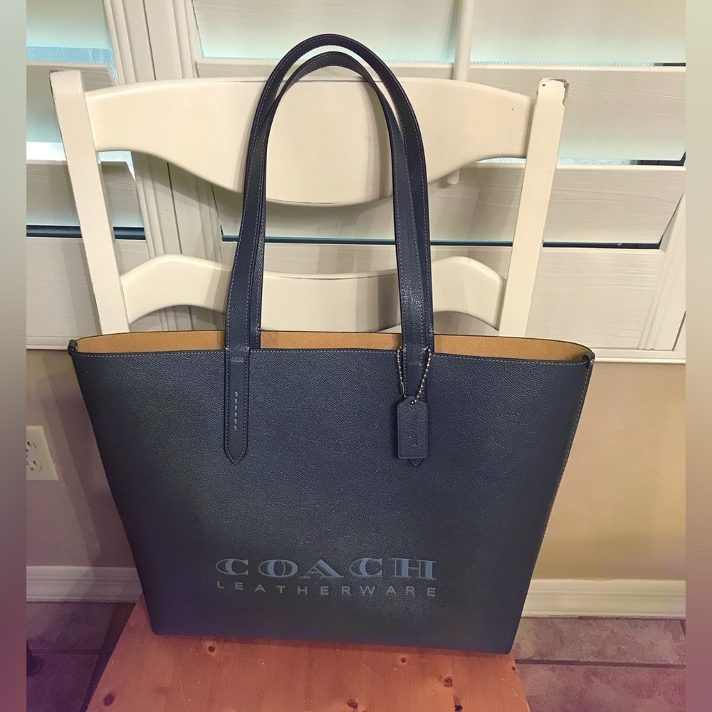 Coach, Leatherware, Blue, Tote Bag